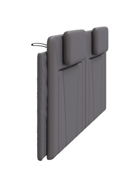 Polštář na čelo postele šedý 200 cm umělá kůže