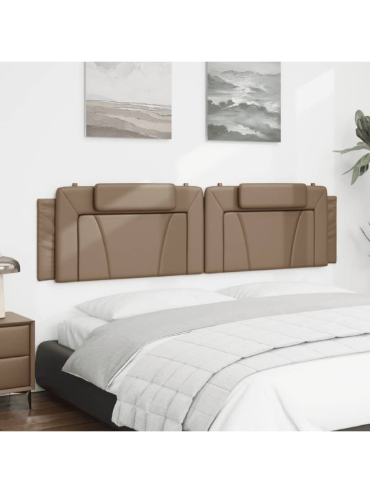 Polštář na čelo postele cappuccino 200 cm umělá kůže