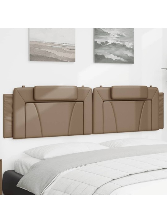 Polštář na čelo postele cappuccino 200 cm umělá kůže