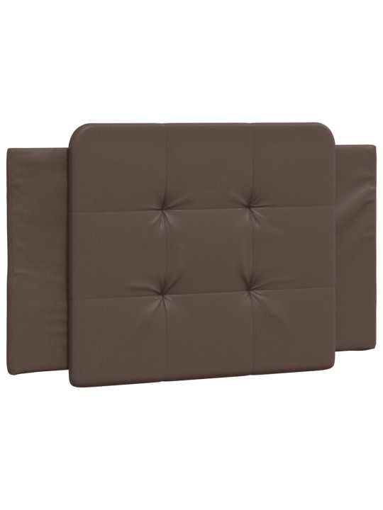 Polštář na čelo postele hnědý 80 cm umělá kůže