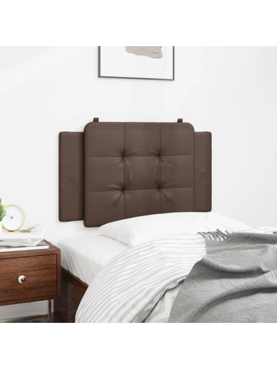 Polštář na čelo postele hnědý 80 cm umělá kůže
