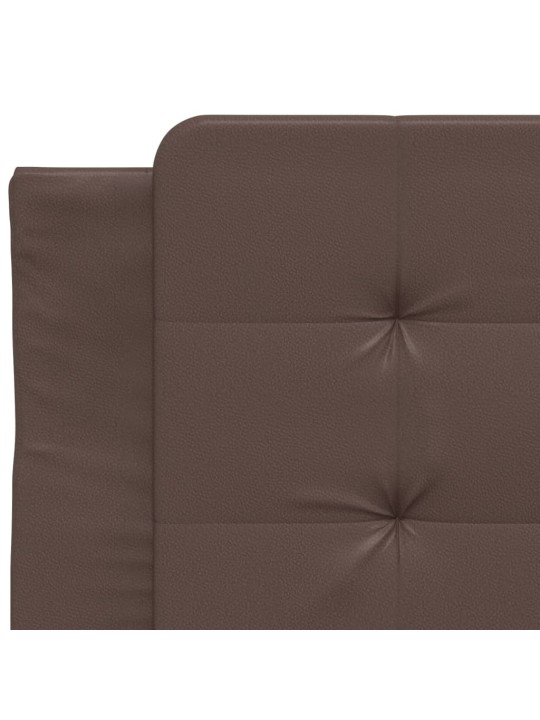 Polštář na čelo postele hnědý 80 cm umělá kůže