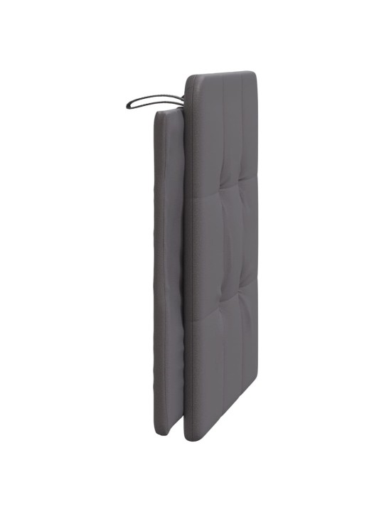 Polštář na čelo postele šedý 80 cm umělá kůže