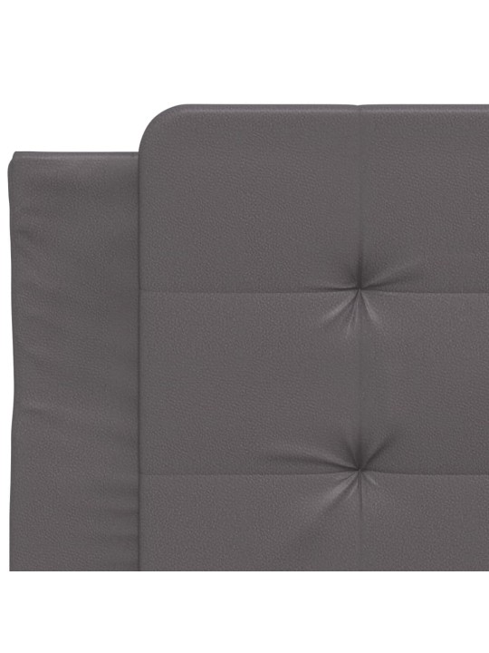 Polštář na čelo postele šedý 80 cm umělá kůže