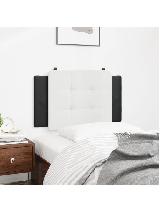 Polštář na čelo postele bílý a černý 80 cm umělá kůže