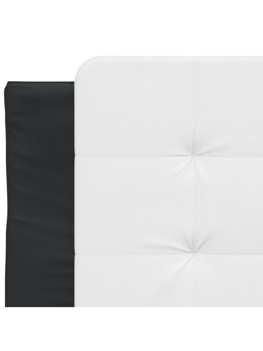 Polštář na čelo postele bílý a černý 80 cm umělá kůže