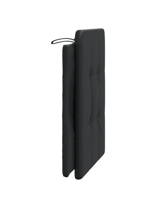 Polštář na čelo postele černý 90 cm umělá kůže