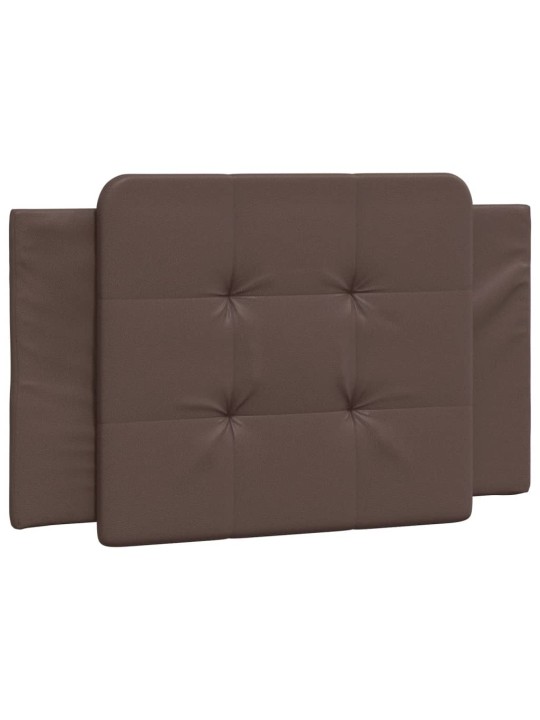 Polštář na čelo postele hnědý 90 cm umělá kůže