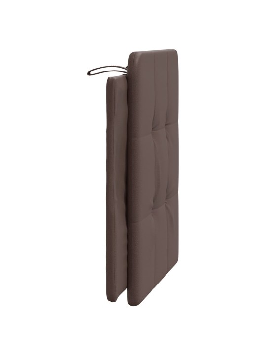 Polštář na čelo postele hnědý 90 cm umělá kůže