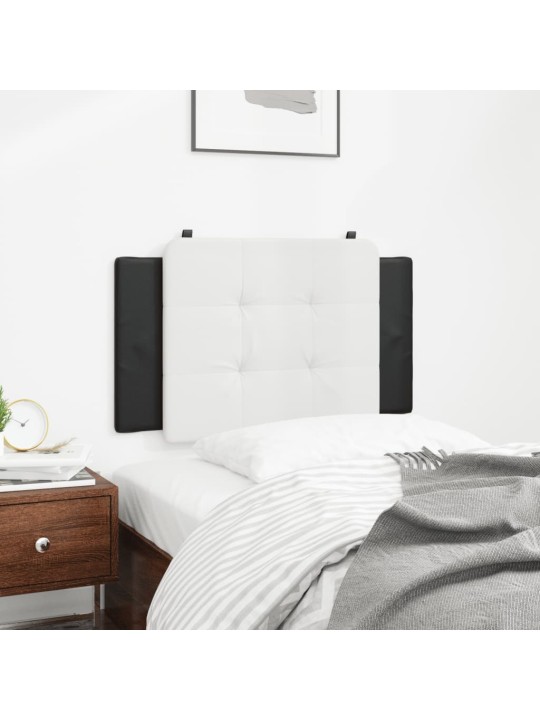 Polštář na čelo postele bílý a černý 90 cm umělá kůže
