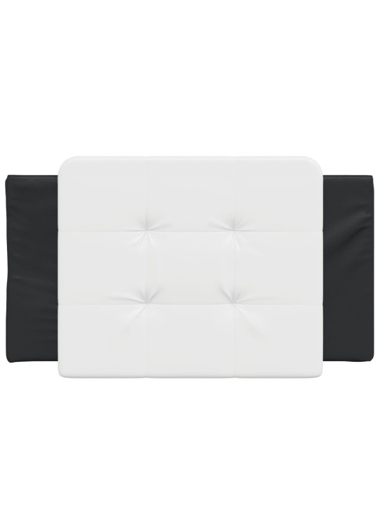 Polštář na čelo postele bílý a černý 90 cm umělá kůže