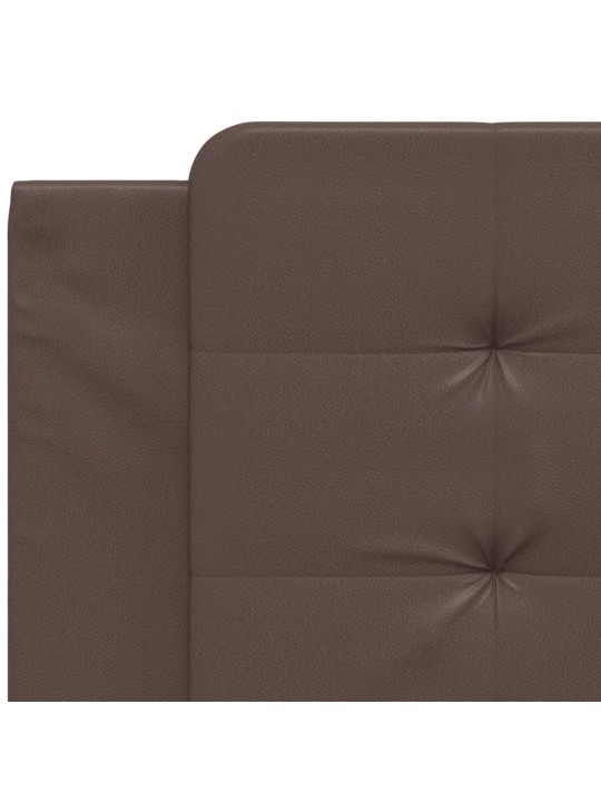 Polštář na čelo postele hnědý 100 cm umělá kůže