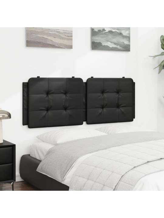 Polštář na čelo postele černý 120 cm umělá kůže