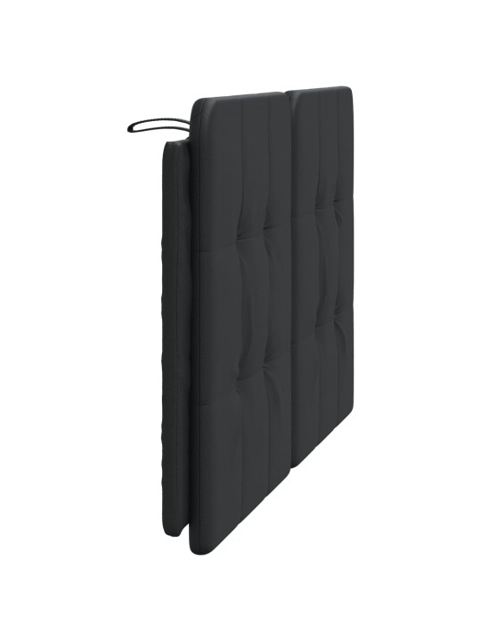 Polštář na čelo postele černý 120 cm umělá kůže