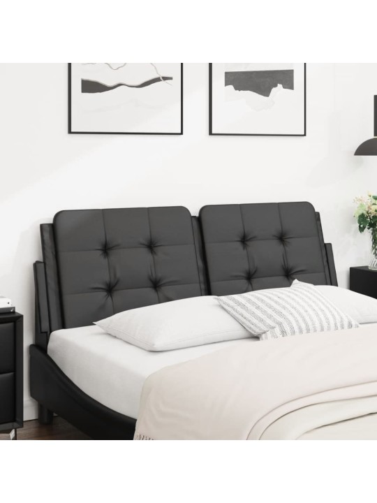 Polštář na čelo postele černý 120 cm umělá kůže