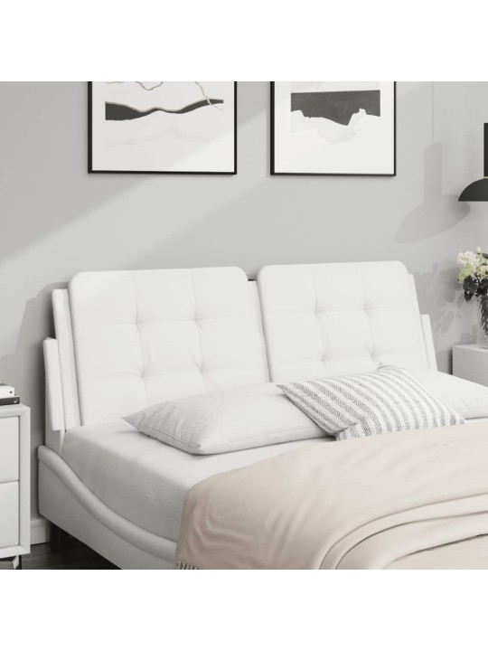 Polštář na čelo postele bílý 120 cm umělá kůže