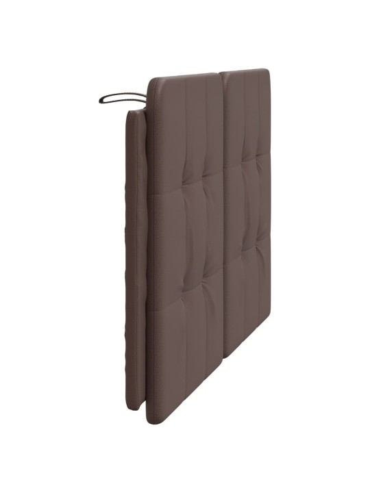 Polštář na čelo postele hnědý 120 cm umělá kůže