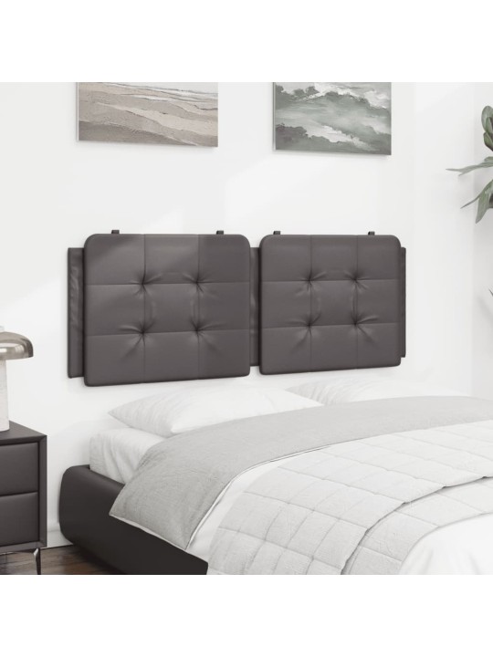 Polštář na čelo postele šedý 120 cm umělá kůže