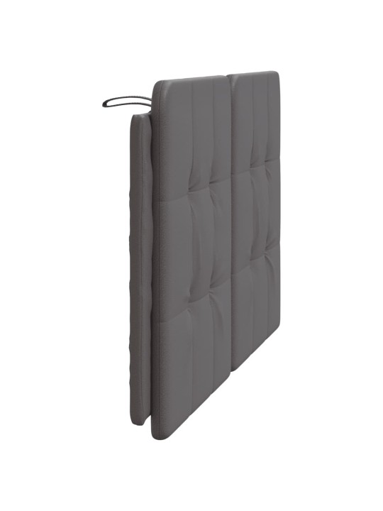 Polštář na čelo postele šedý 120 cm umělá kůže