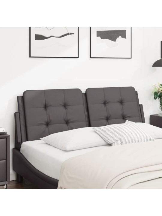 Polštář na čelo postele šedý 120 cm umělá kůže