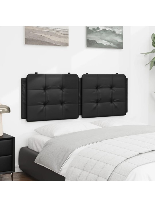 Polštář na čelo postele černý 140 cm umělá kůže