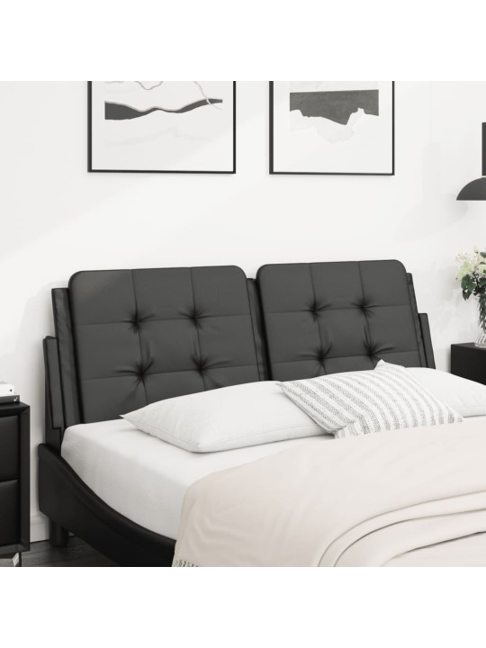 Polštář na čelo postele černý 140 cm umělá kůže
