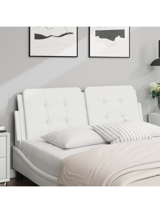 Polštář na čelo postele bílý 140 cm umělá kůže