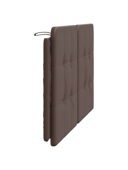 Polštář na čelo postele hnědý 140 cm umělá kůže