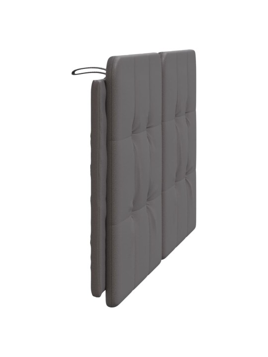 Polštář na čelo postele šedý 140 cm umělá kůže