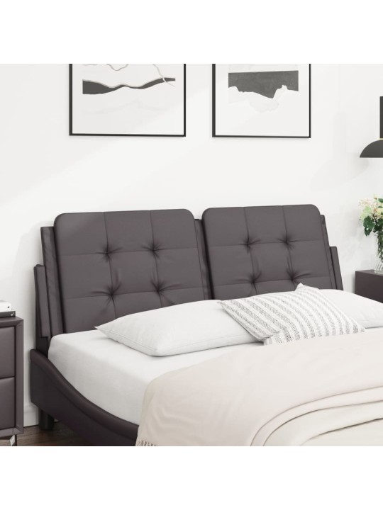 Polštář na čelo postele šedý 140 cm umělá kůže