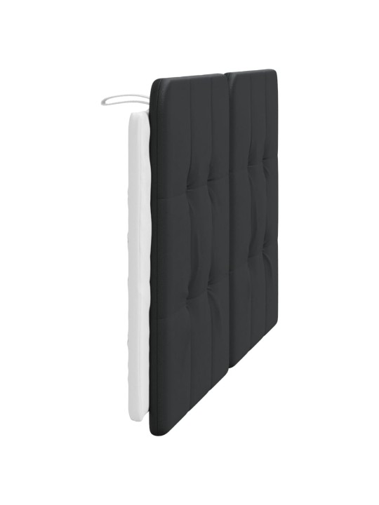 Polštář na čelo postele černý a bílý 140 cm umělá kůže