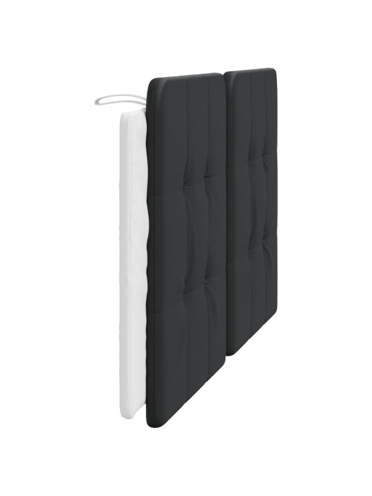 Polštář na čelo postele černý a bílý 160 cm umělá kůže