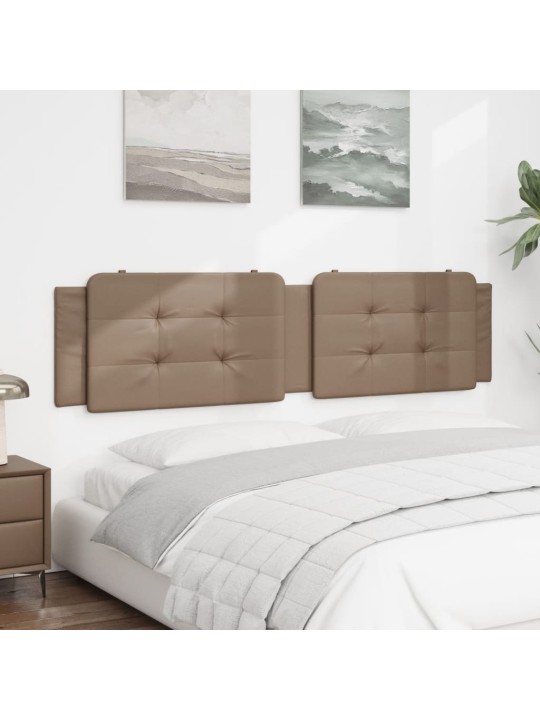 Polštář na čelo postele cappuccino 200 cm umělá kůže