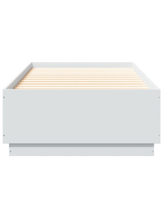 Rám postele s LED osvětlením bílý 100 x 200 cm kompozitní dřevo