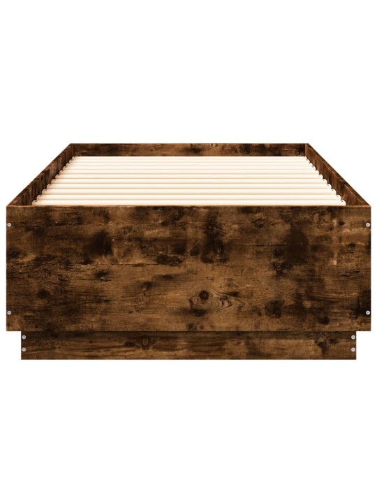 Rám postele s LED osvětlením kouřový dub 90 x 200 cm kompozit