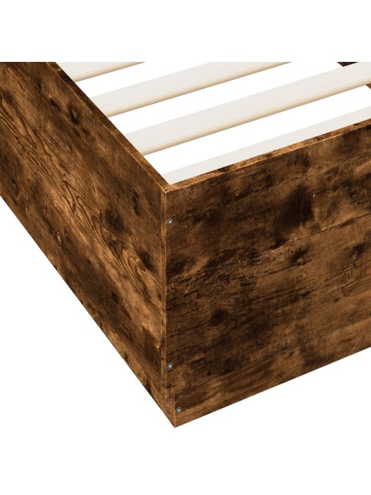 Rám postele s LED osvětlením kouřový dub 90 x 200 cm kompozit