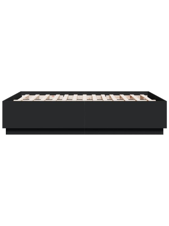 Rám postele s led osvětlením černý 140x190 cm kompozitní dřevo