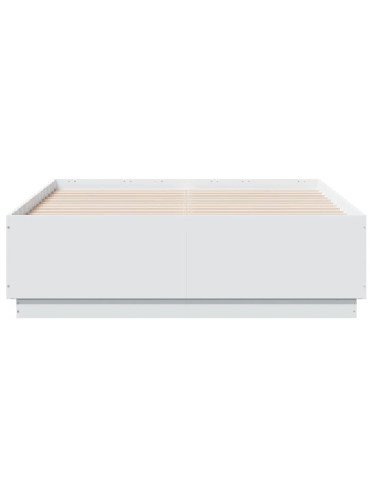 Rám postele s LED osvětlením bílý 120 x 190 cm kompozitní dřevo