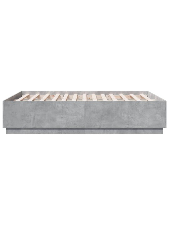 Rám postele s led osvětlením betonově šedý 120x190 cm kompozit