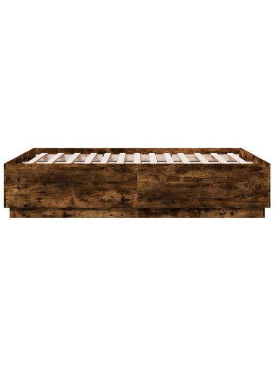 Rám postele s led osvětlením kouřový dub 120 x 190 cm kompozit