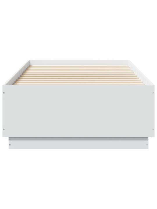 Rám postele s LED osvětlením bílý 90 x 190 cm kompozitní dřevo