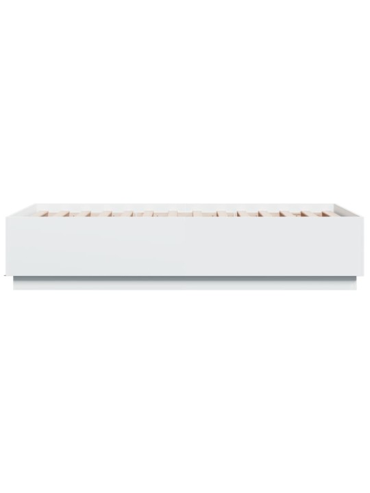 Rám postele s LED osvětlením bílý 90 x 190 cm kompozitní dřevo