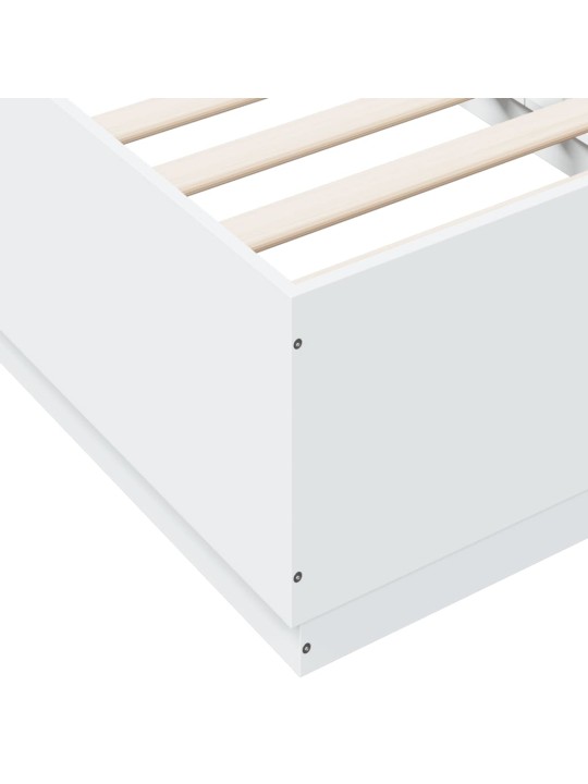 Rám postele s LED osvětlením bílý 90 x 190 cm kompozitní dřevo