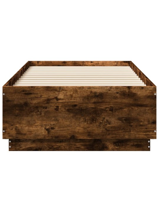 Rám postele s LED osvětlením kouřový dub 90 x 190 cm kompozit