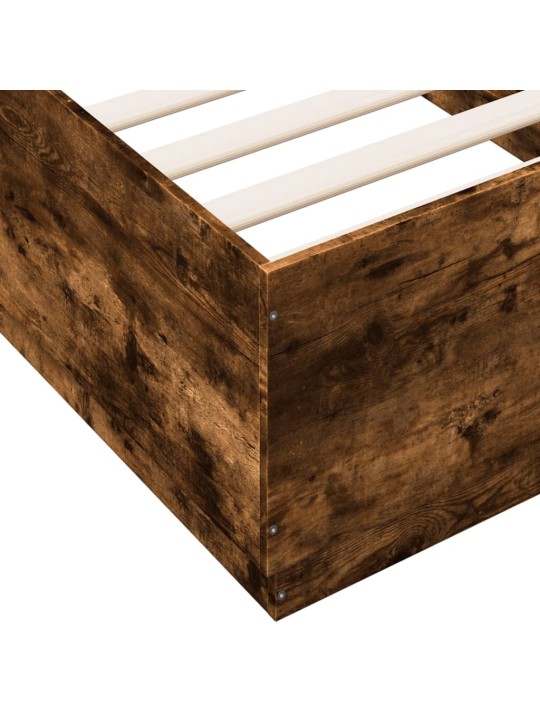 Rám postele s LED osvětlením kouřový dub 90 x 190 cm kompozit