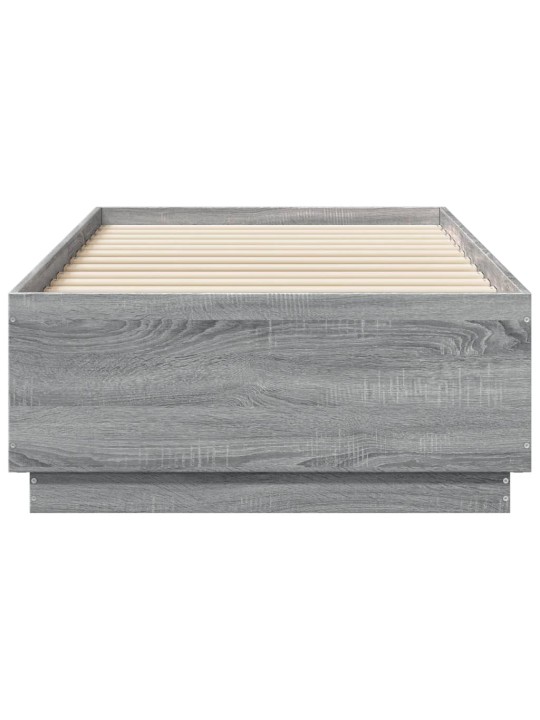 Rám postele s LED osvětlením šedý sonoma 90 x 190 cm kompozit