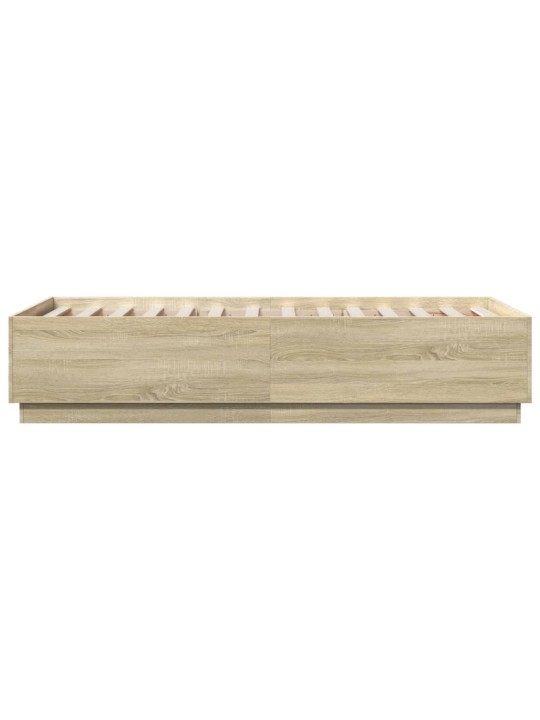 Rám postele s LED osvětlením dub sonoma 75 x 190 cm kompozit