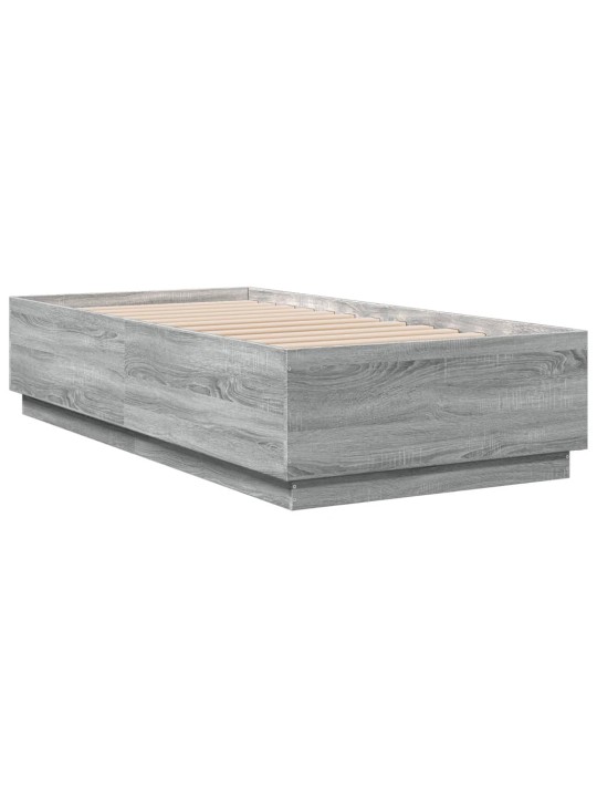 Rám postele s LED osvětlením šedý sonoma 75 x 190 cm kompozit