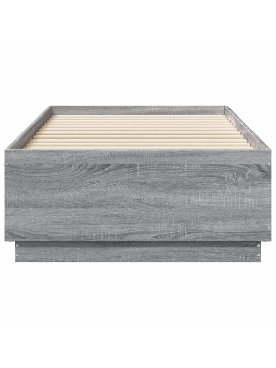 Rám postele s LED osvětlením šedý sonoma 75 x 190 cm kompozit