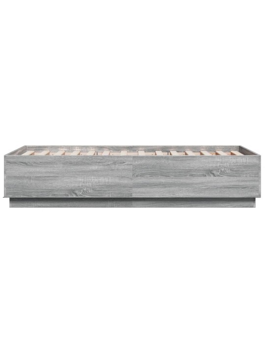 Rám postele s LED osvětlením šedý sonoma 75 x 190 cm kompozit